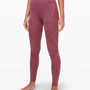 LULULEMON Plumful Wunder Under High-Rise Tight Flocked 28" Luxtreme Mesh Size 6